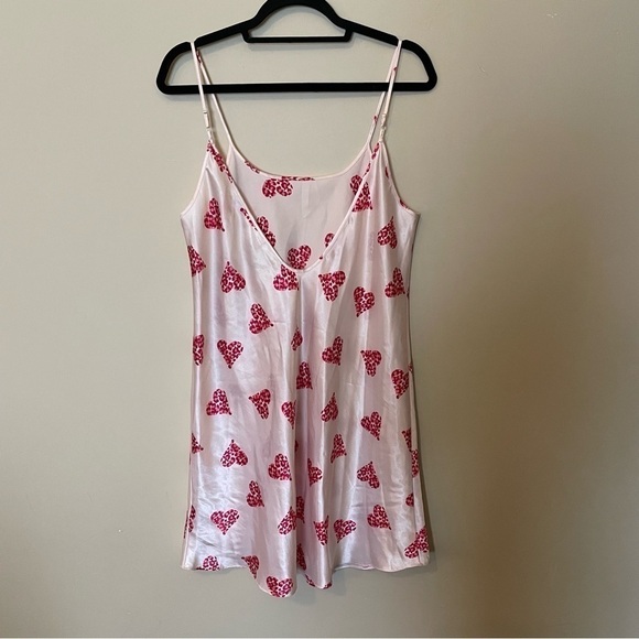 Vintage Delicate Treasures Intimates Pink Heart Lingerie Slip Dress Valentines - Picture 7 of 7